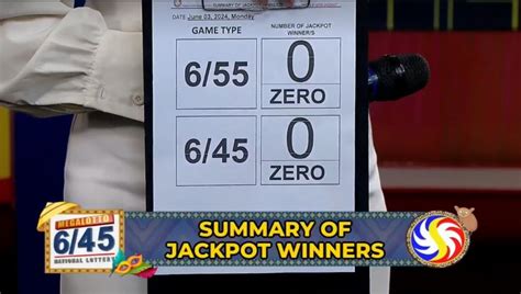 No winners of Mega Lotto 6/45, Grand Lotto 6/55 on Wednesday  .
